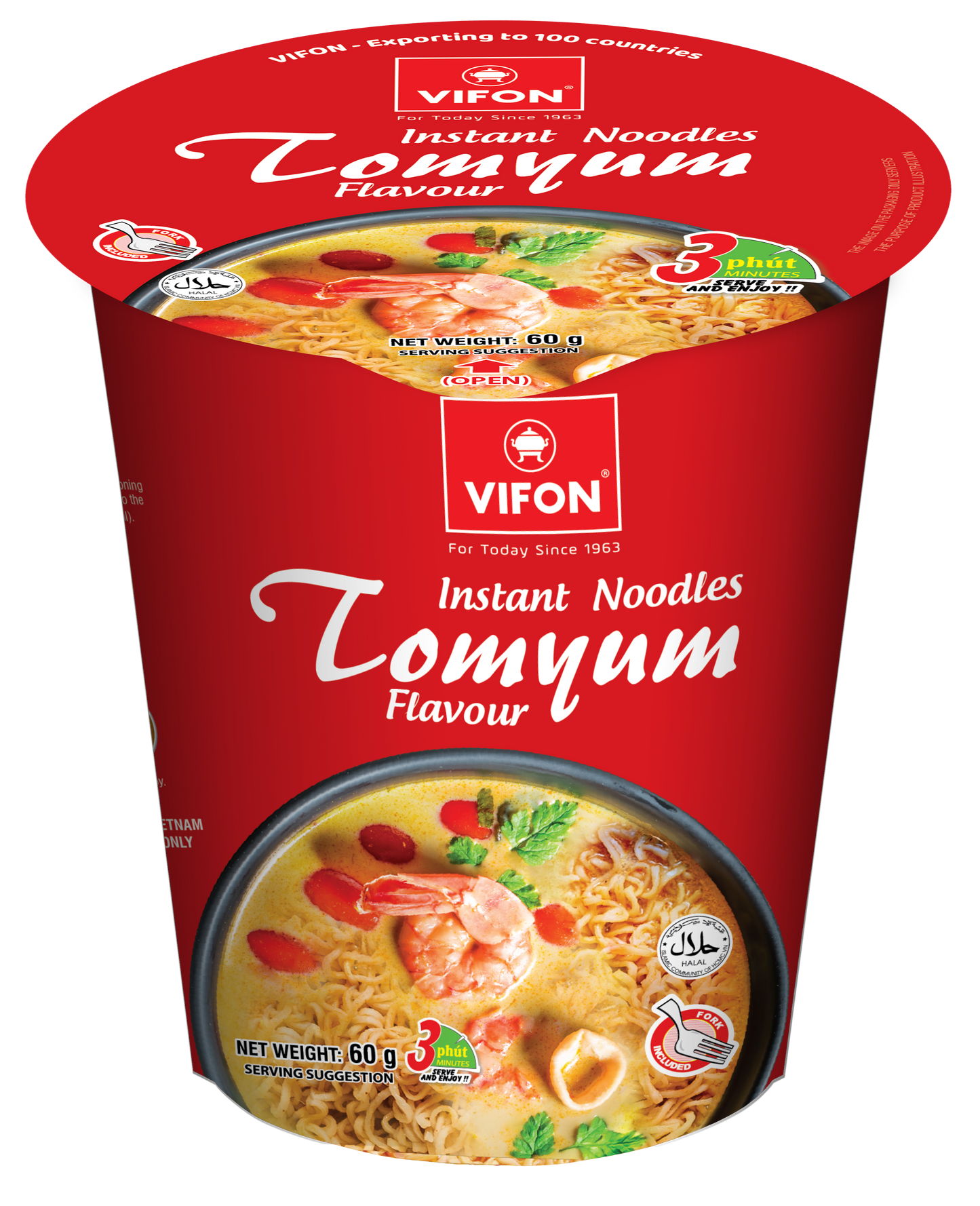 083. Nouilles Instantanées en Gobelet VIFON Saveur Tom Yum