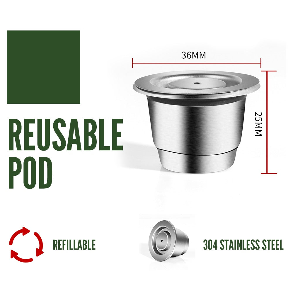 ICafilas Stainless Steel Refillable Reusable For Nespresso Coffee Capsule Cafeteira Filter for Essenza Mini & Citi