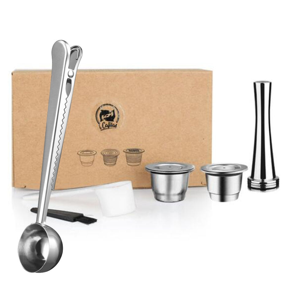 ICafilas Stainless Steel Refillable Reusable For Nespresso Coffee Capsule Cafeteira Filter for Essenza Mini & Citi