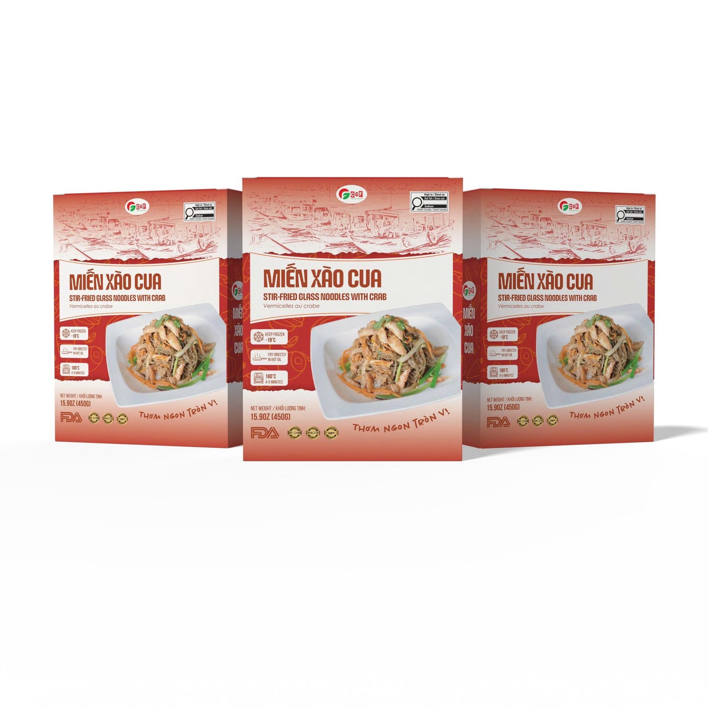CGF: Stir-fried Glass Noodles with Crab (Miến Xào Cua)