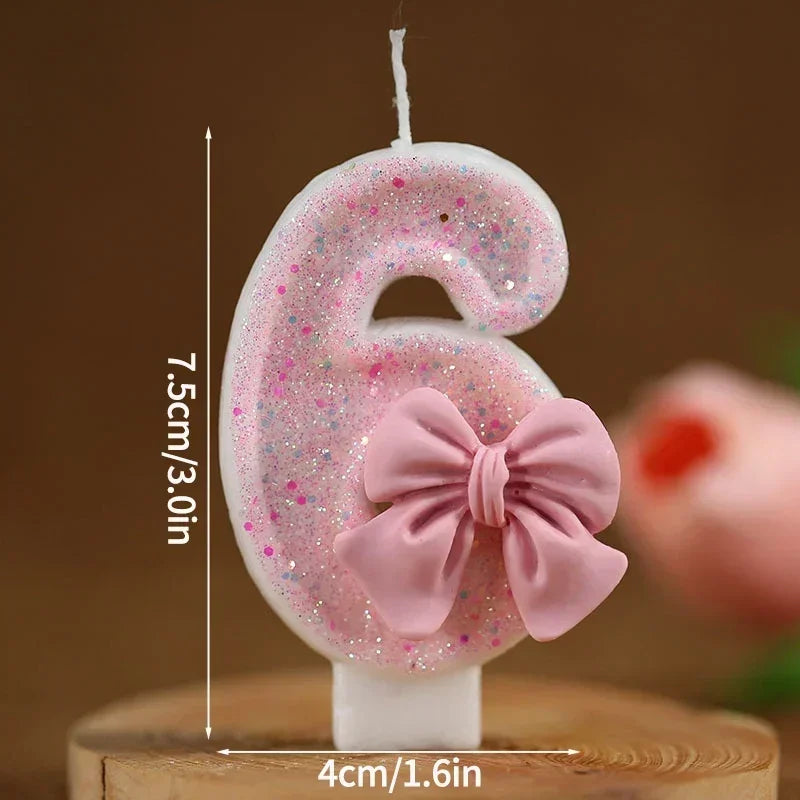 Nến Số Mới Trang Trí Bánh Sinh Nhật Kim Tuyến Hồng 1 2 3 4 5 6 7 8 9 Nến Số 3D Trang Trí Bánh Sinh Nhật