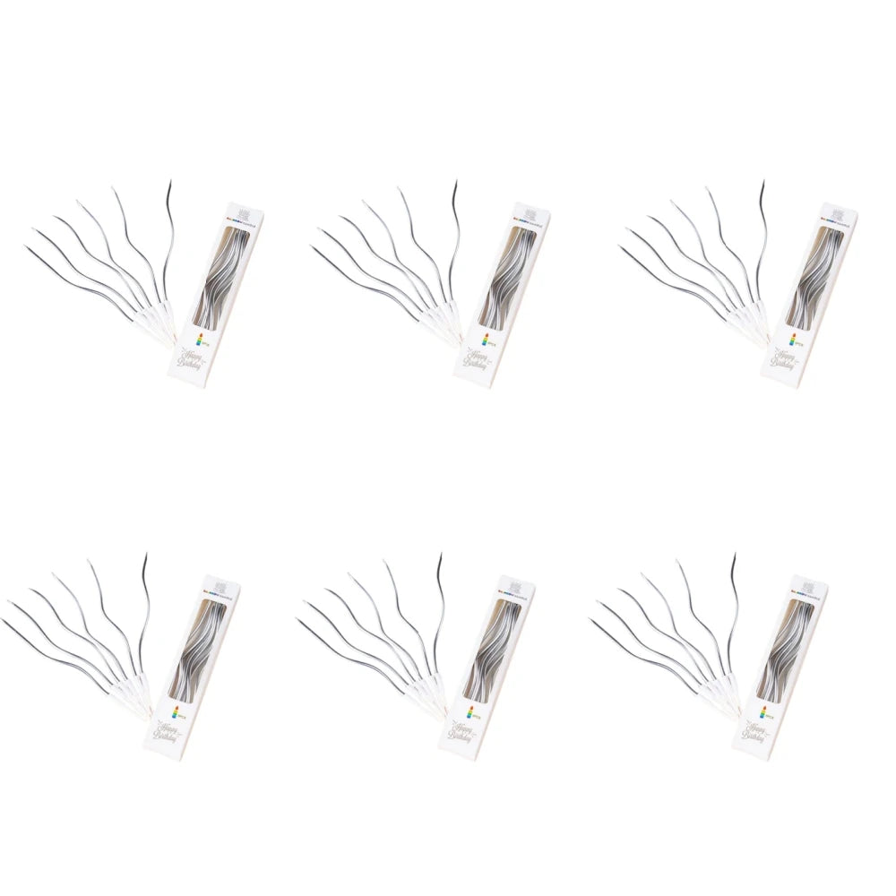 1/6boîtes Bougies gâteau incurvées de 15 cm pour anniversaire, baby shower, révélation de genre, décoration de cupcake, bougies décoratives de fête de mariage