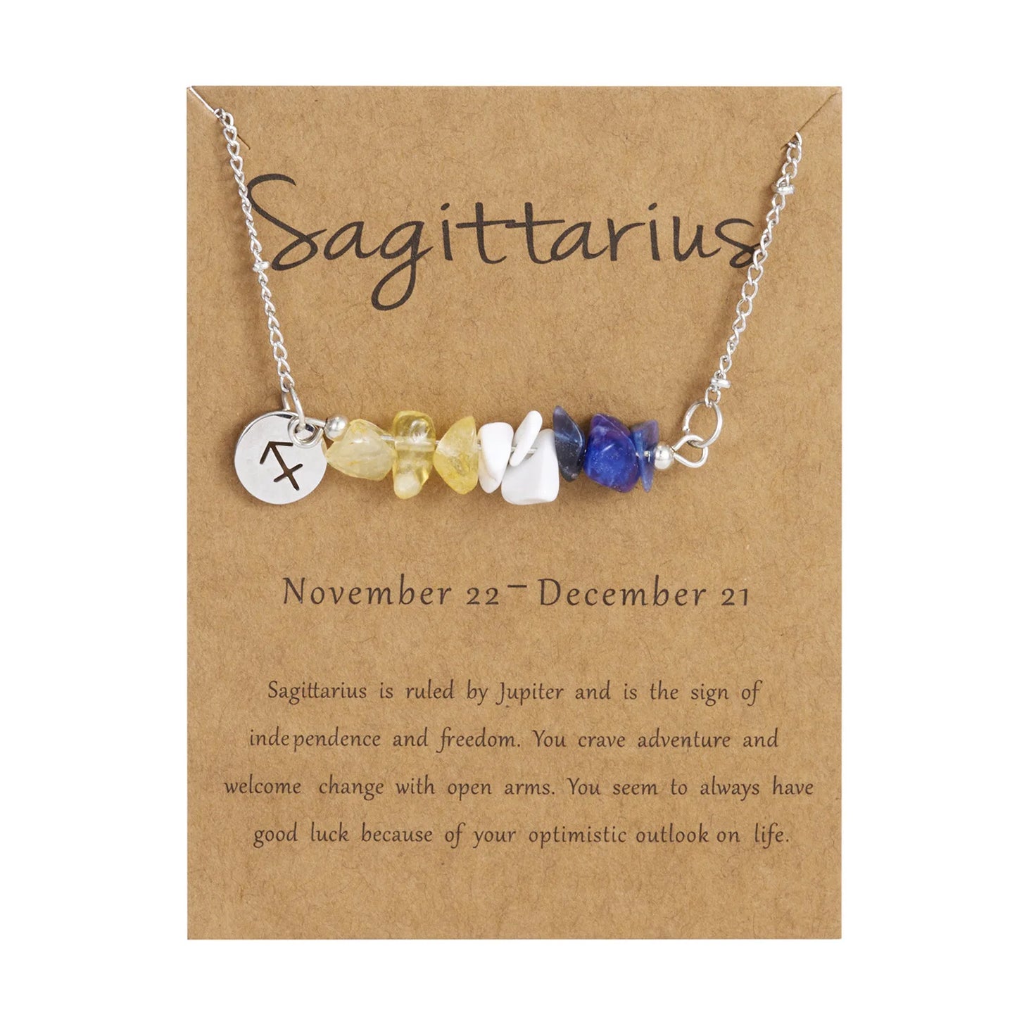 12 Zodiac Signs Constellation Charm Natural Crushed Stone Beaded Necklace for Men Women Couple Choker Virgo Leo Libra Jewelry