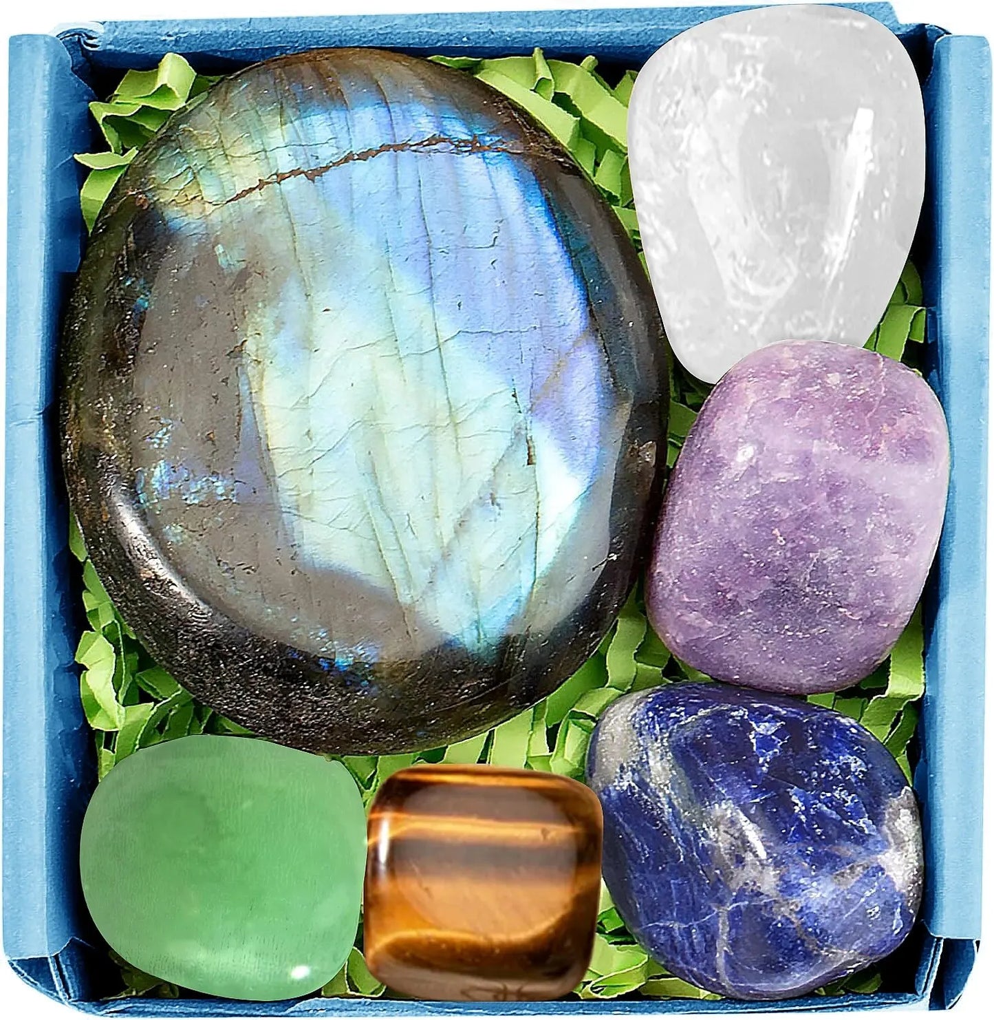 Crystals and Healing Stones Set for Abundance and Prosperity, Spiritual Crystals and Gift for Metaphysical, Witchcraft, Meditati
