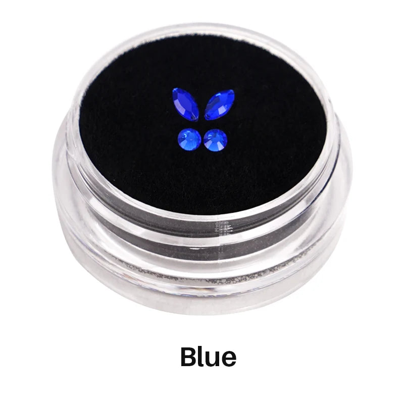 4 Pcs/Boîte Cristal Dentaire Mode Dents Gemmes Beauté Diamant Bijoux Dentaires Ornements Papillon Dents Gemmes Bijoux Dentaires Décoration de Gemmes