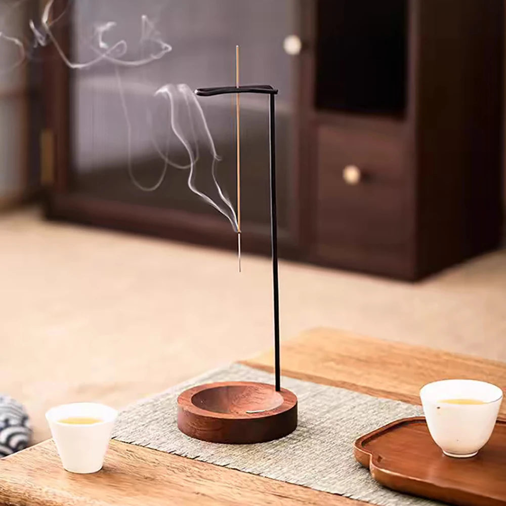 Creative Upside Down Incense Burner Incense Stick Holder Wooden Anti-Ash Design Incense stick Meditation Spa Room Home Decor