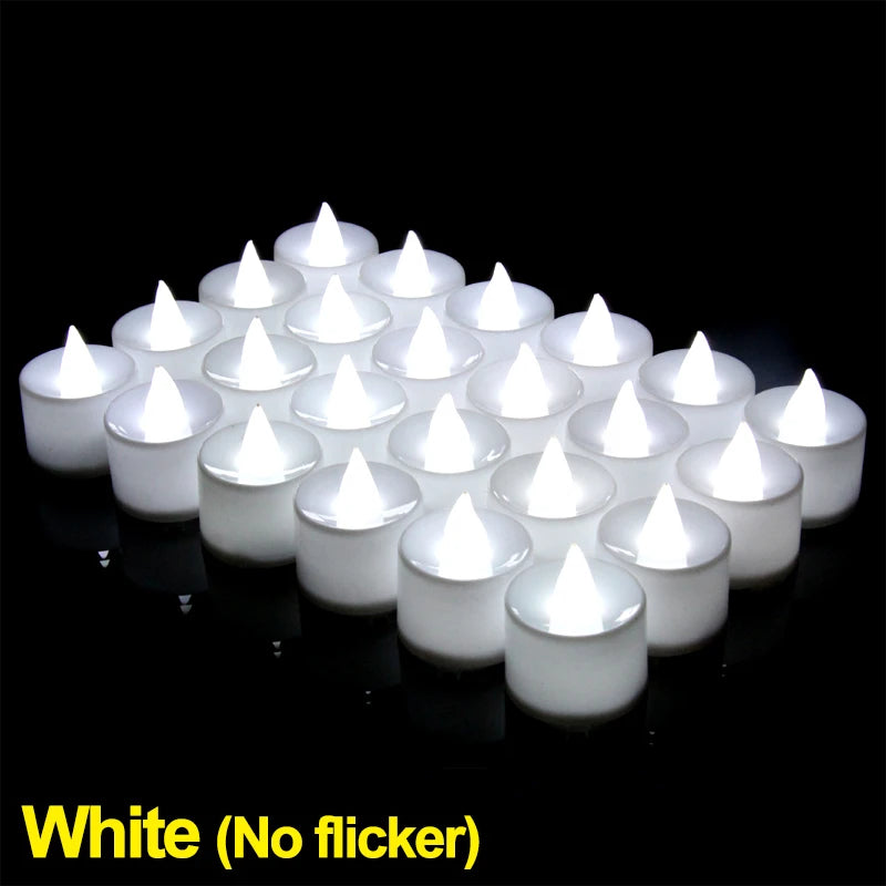 Đèn nến LED chạy bằng pin, không lửa, mô phỏng nến trà, đèn nến giả, đèn trang trí nhà cửa, tiệc cưới, sinh nhật