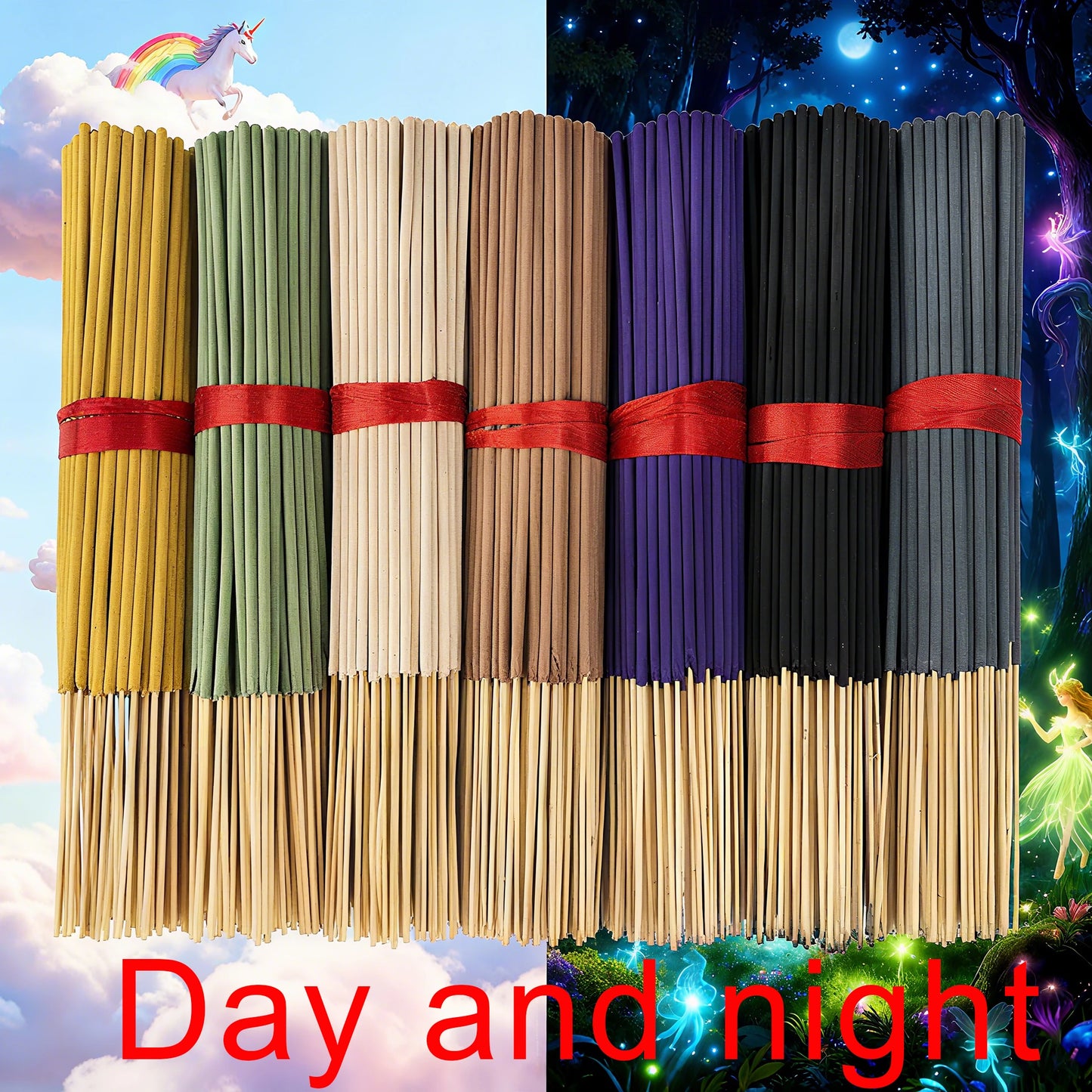 7 Sets of 140 Incense Sticks, Available in Four Seasonal Sets: Rose, Lavender, Sandalwood, Jasmine, Mint, Cherry Blossom, Herbal and Dragon Bloodwood, Each Pack Contains 20 Sticks, Suitable for Home, Office, Yoga, Meditation,
