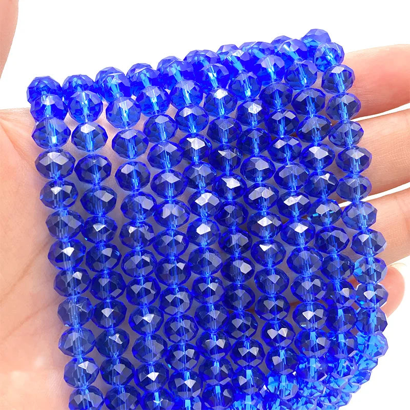 Multicolor 2 3 4 6 8mm Austria Faceted Crystal Beads Loose Spacer Round Glass Beads Bracelet DIY for Jewelry Making