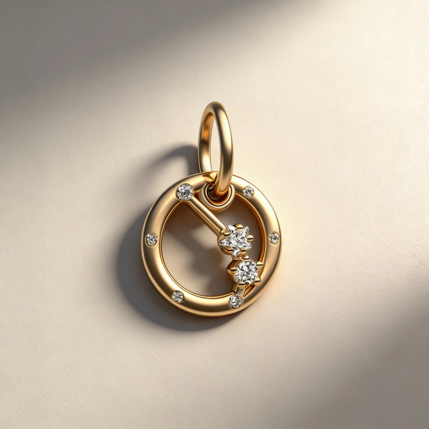 Hạt Charm Mạ Vàng Lấp Lánh 12 Cung Hoàng Đạo Mặt Dây Chuyền Hợp Vòng Tay Bạc Dạng Rắn, Vòng Cổ, Hạt Để Tự Làm Trang Sức Quà Tặng Nữ