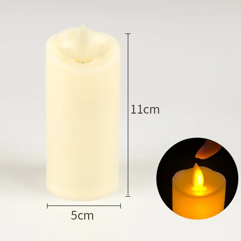Nến LED nhấp nháy không lửa, Nến không lửa chạy pin cho trang trí đám cưới, tiệc sinh nhật màu vàng ấm