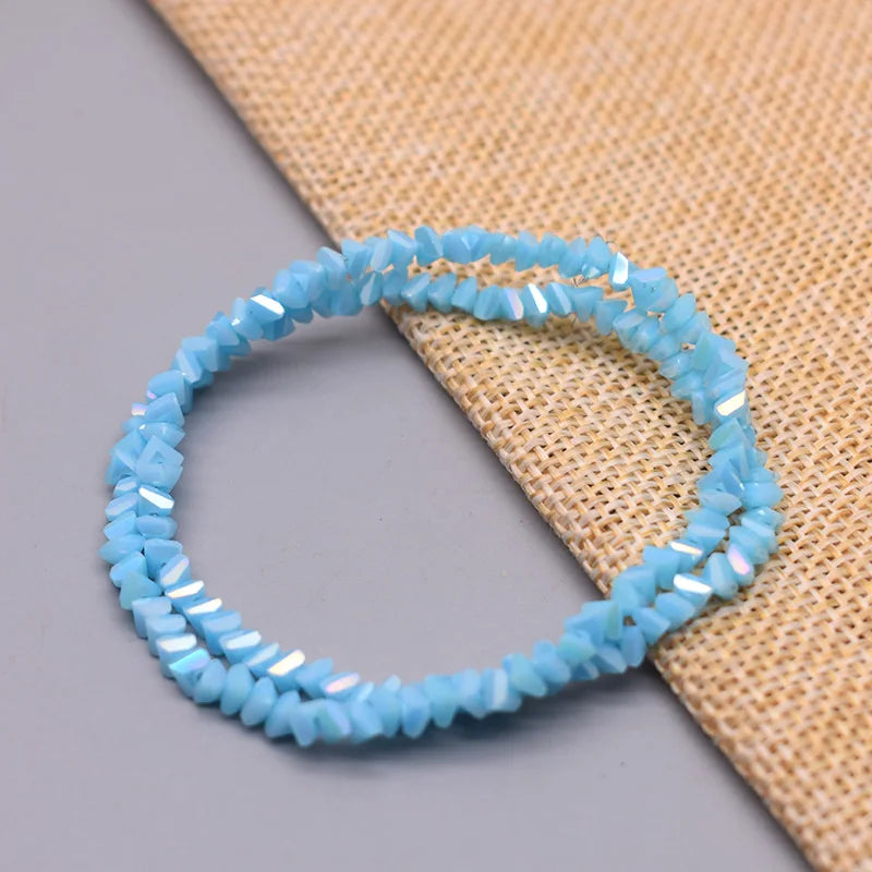 New Color Triangle Crystal Beads 4mm 130pcs Charm Crystal Glass Loose Beads For Jewelry Making DIY Earring Necklace