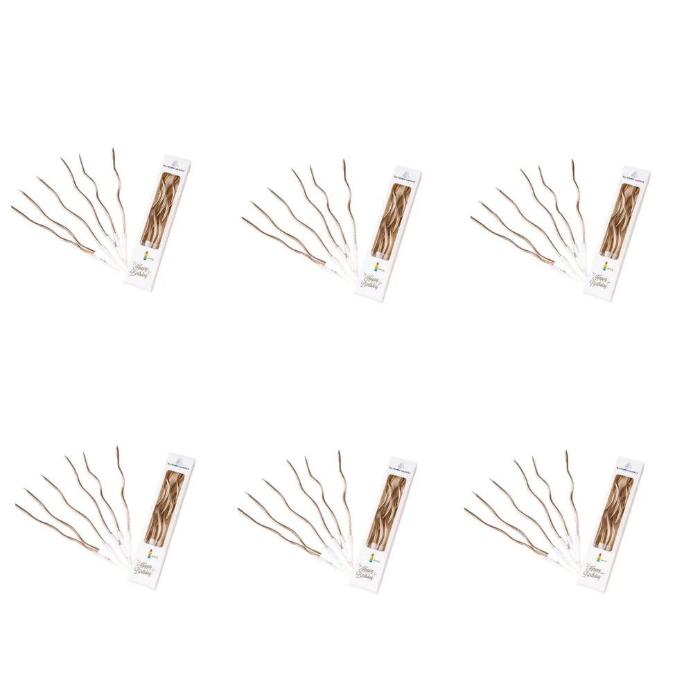 1/6boxes 15CM Curved Cake Candles Birthday Baby Shower Gender Reveal Cupcake Decorating Candle Toppers Wedding Party Decorative