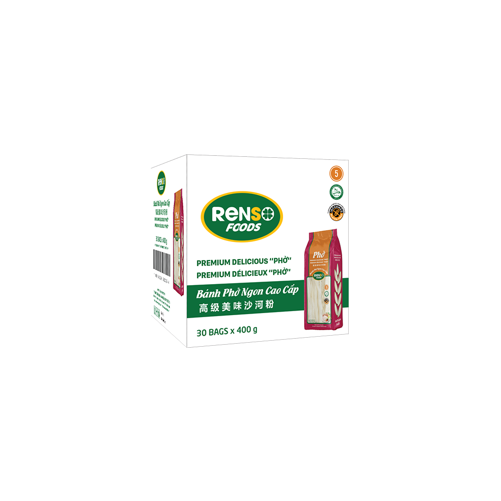 097. Renso Premium Delicious "Phở" Cỡ 5, 400g (Thùng 30 gói)