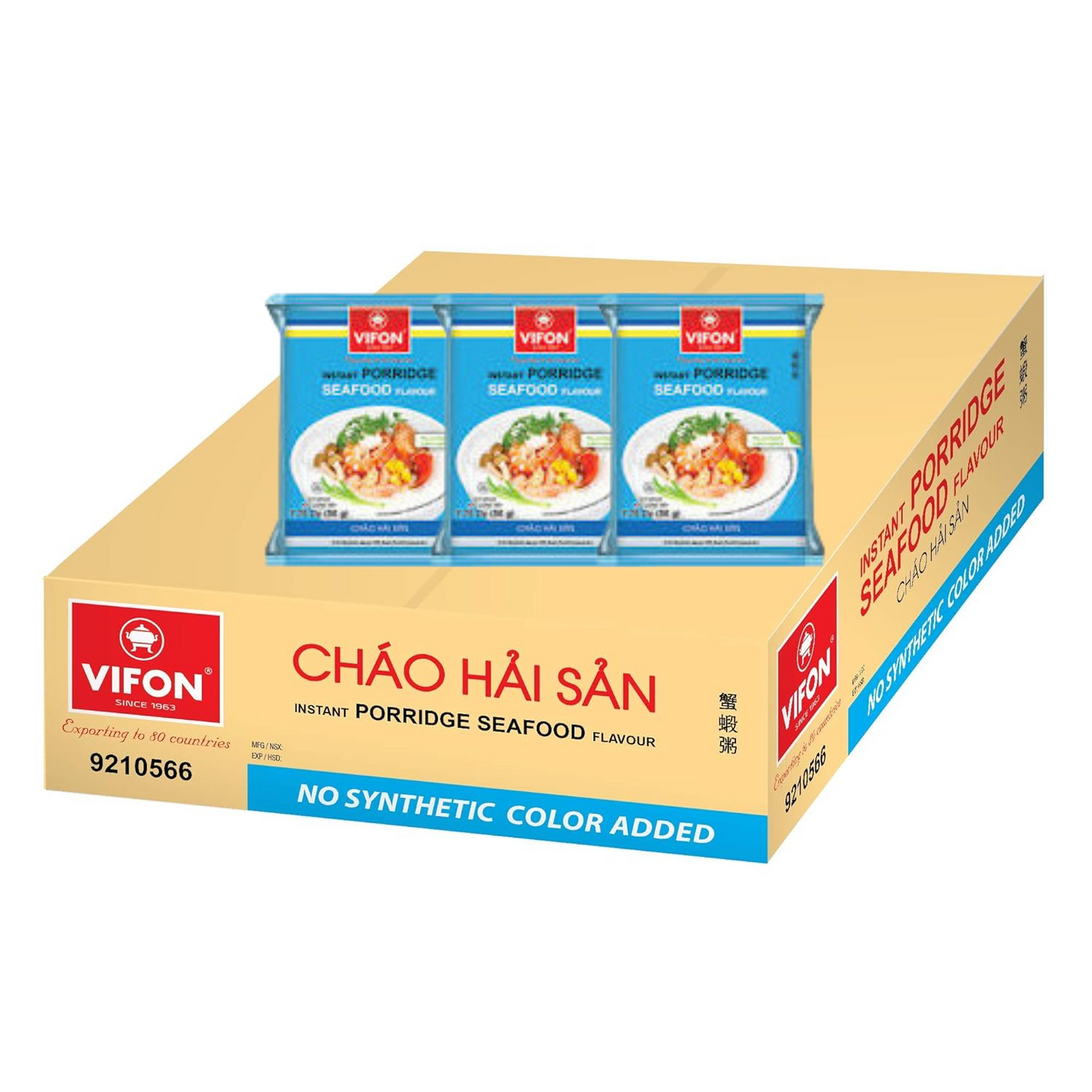 032. VIFON Instant Porridge Seafood Flavor (50g, 50 bags/case)