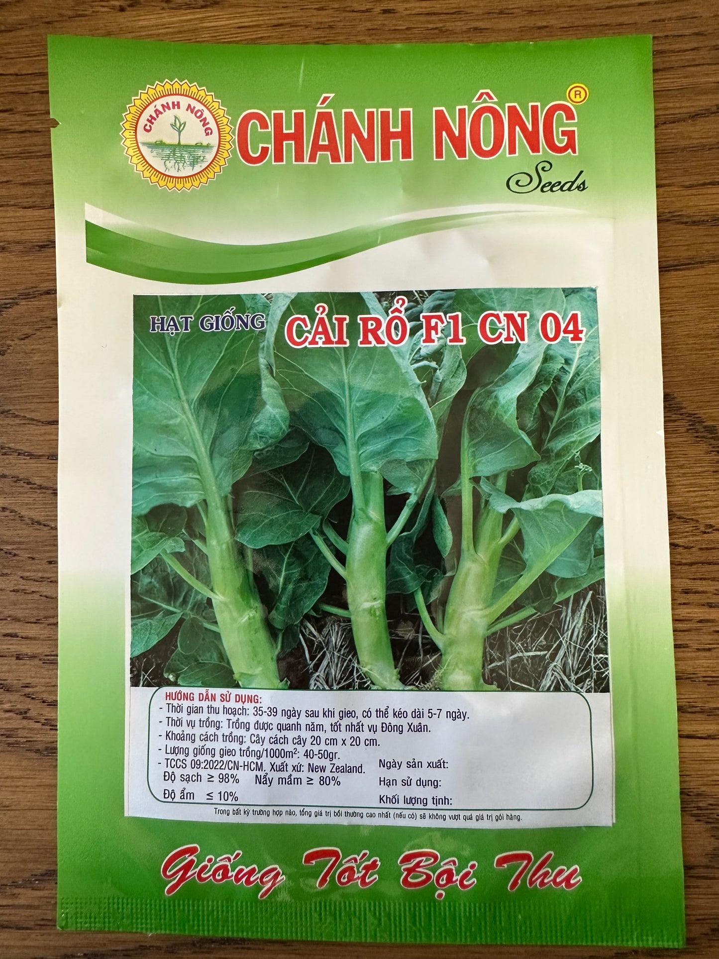 Chánh Nông - Premium Kailan F1 (Chinese Broccoli) Seeds (Cải Rổ CN 04)