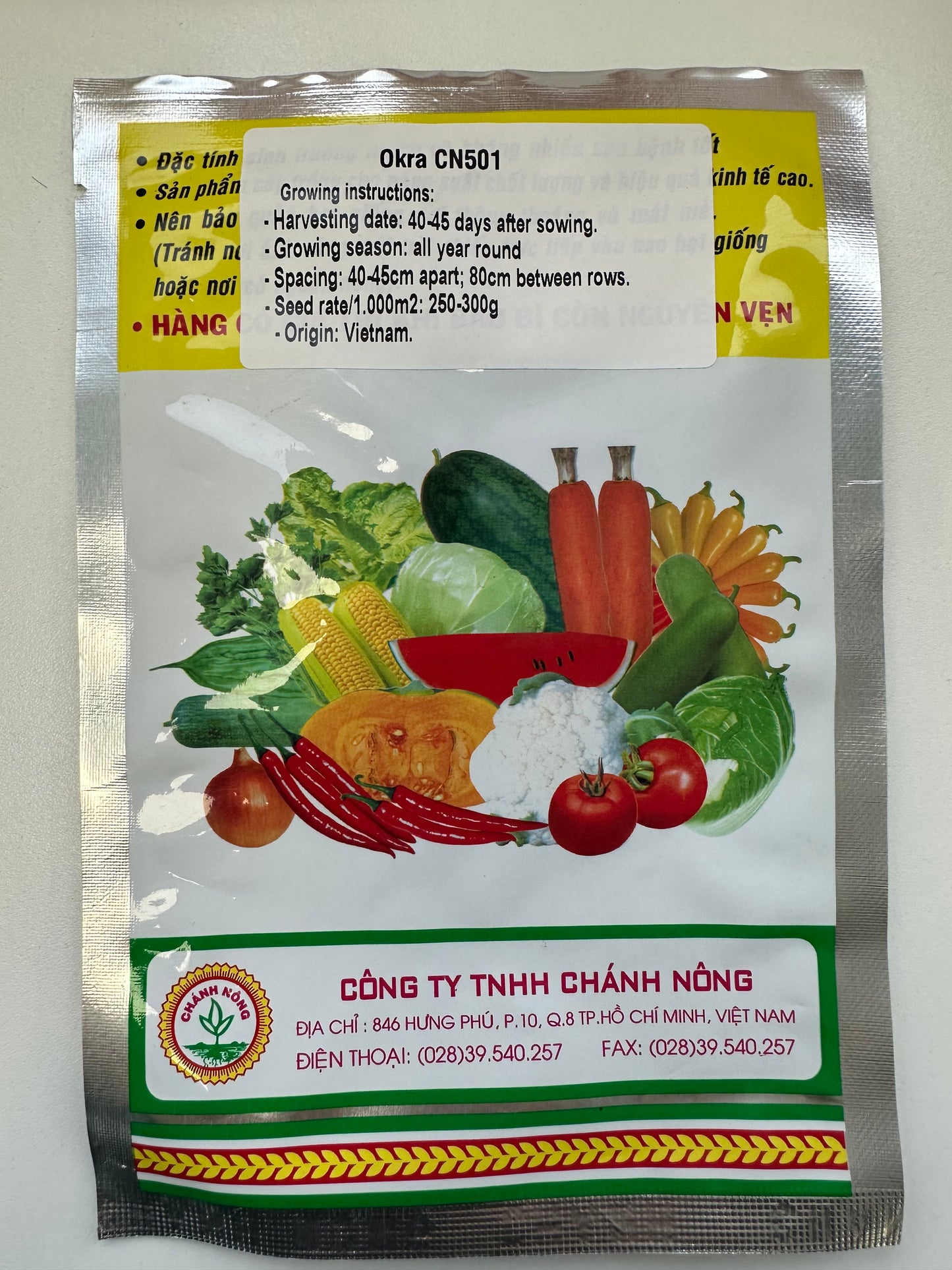 Chánh Nông - Semences de Gombo à Rendement Élevé (Đậu Bắp CN 501)