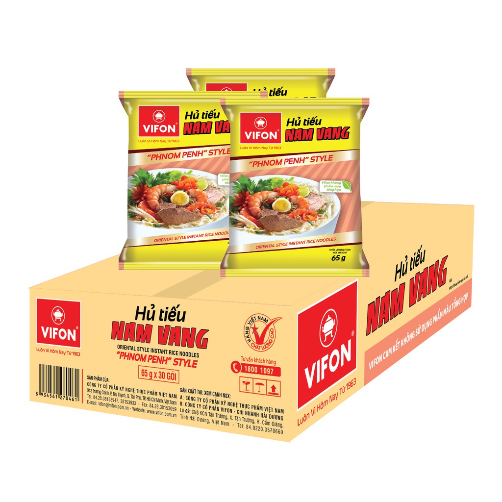 090-VIFON Oriental Style Instant Rice Noodles "Phnom Penh" Style 60g (Case of 30)