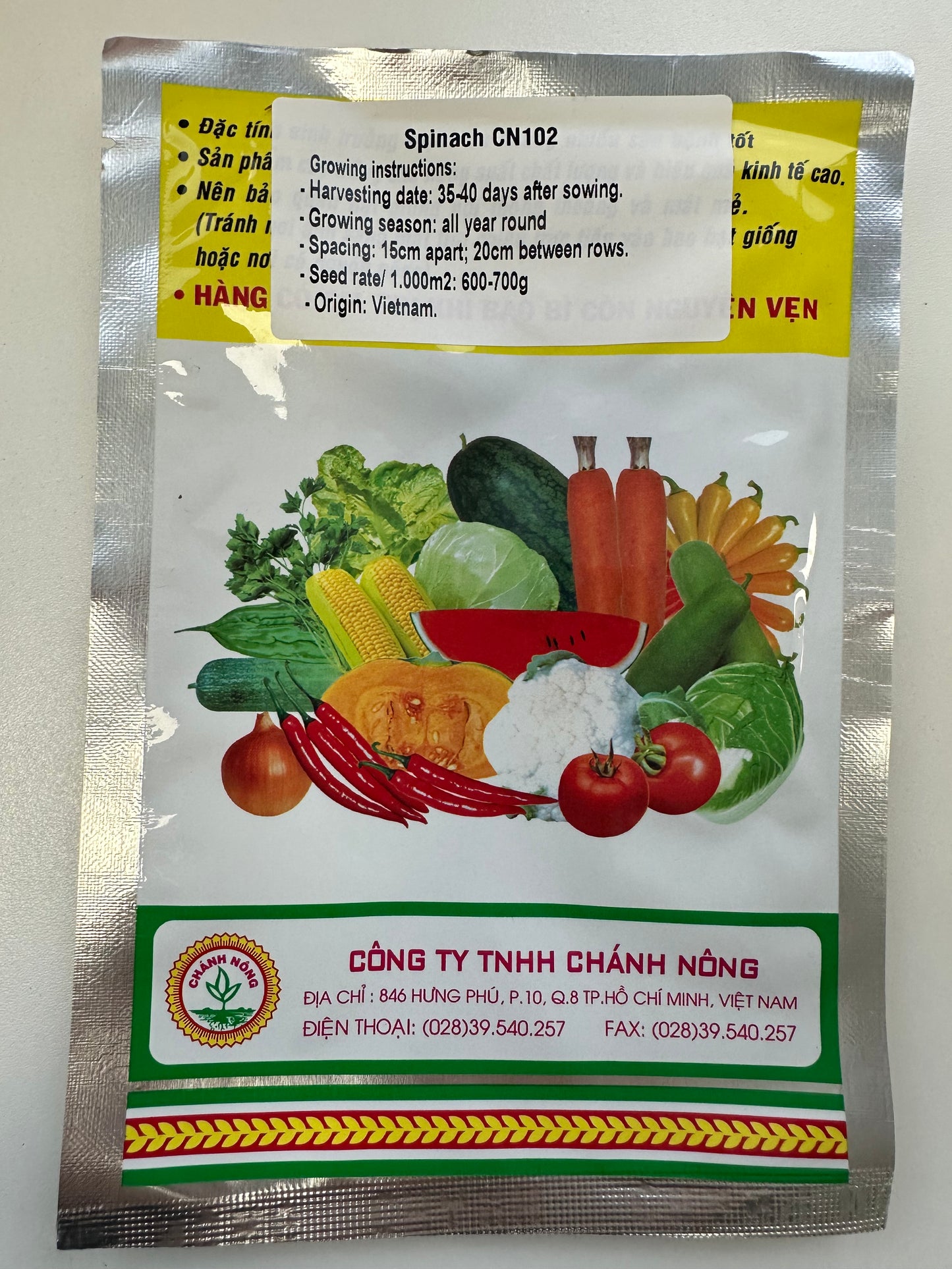 Chánh Nông – Hạt giống mồng tơi Malabar chất lượng cao (Mồng Tơi CN 102)