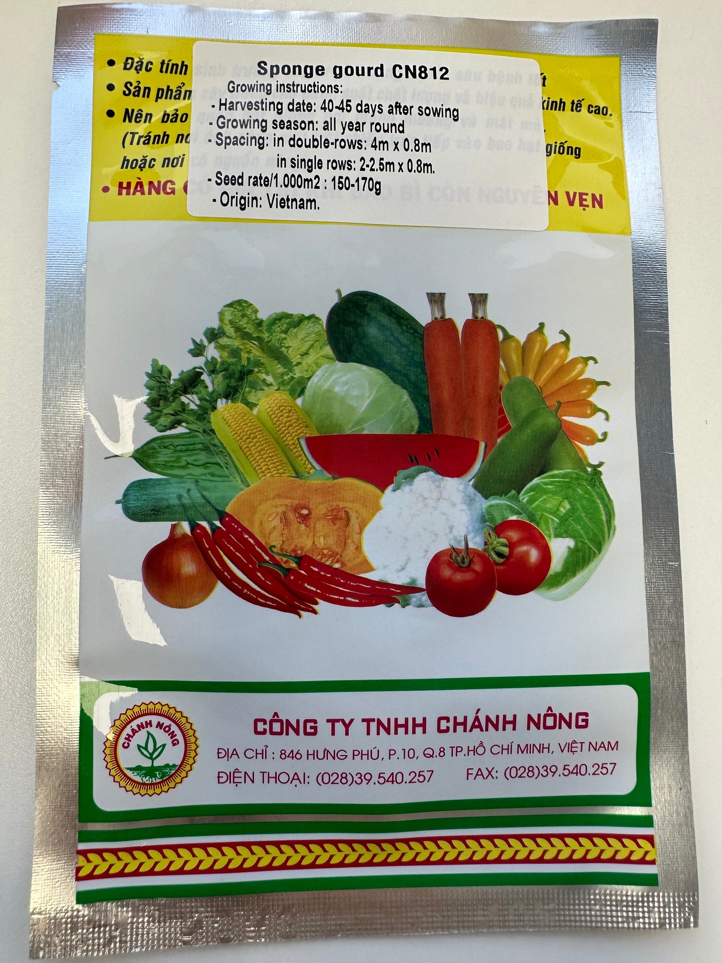Chánh Nông - Fragrant Sponge Gourd F1 Hybrid Seeds (Mướp Hương CN 812)