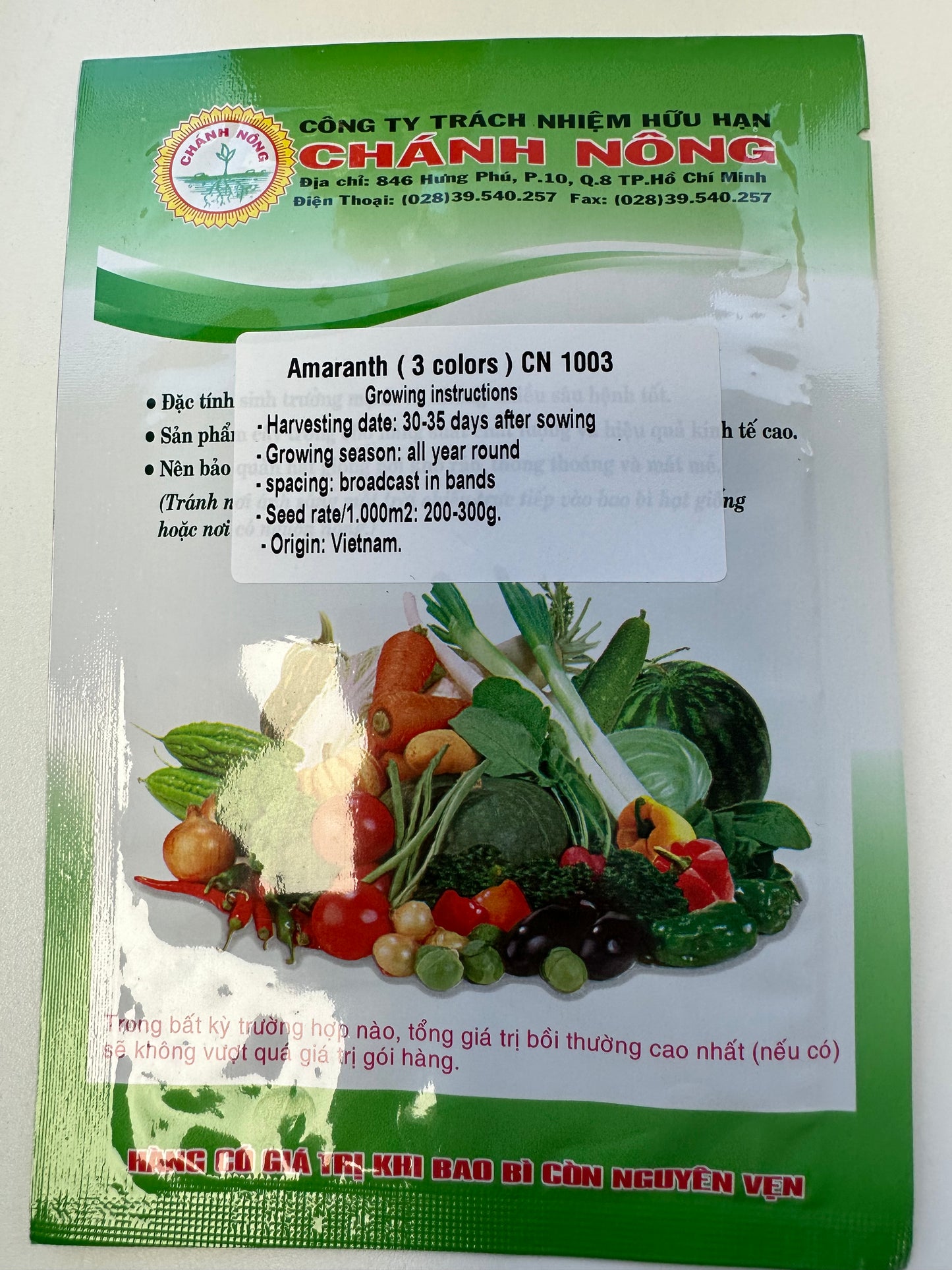 Chánh Nông - Amaranth Seeds - 3 Colors Mixed (Rau Dền 3 Màu CN 1003)