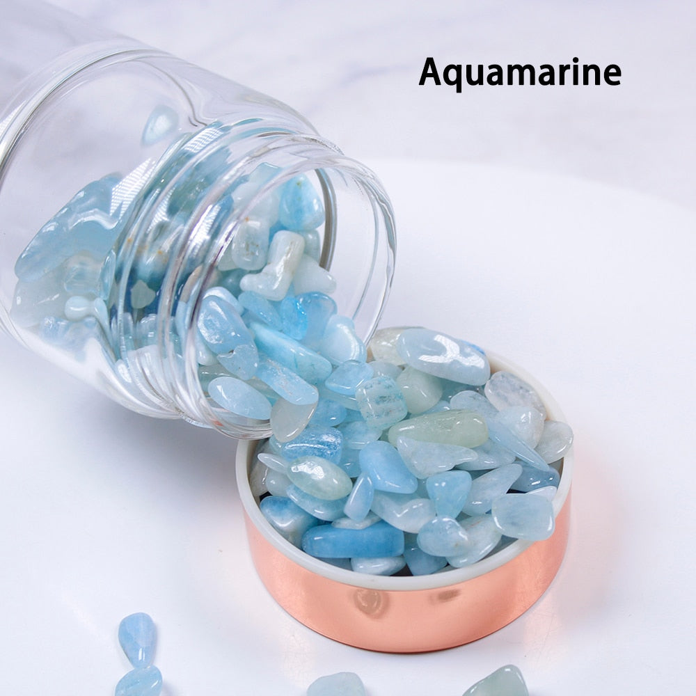 Natural Crystal Elixir Bottles gemstone Glass therapy stone Tea filter filter bottle Healing Crystal Infuser Energy cup