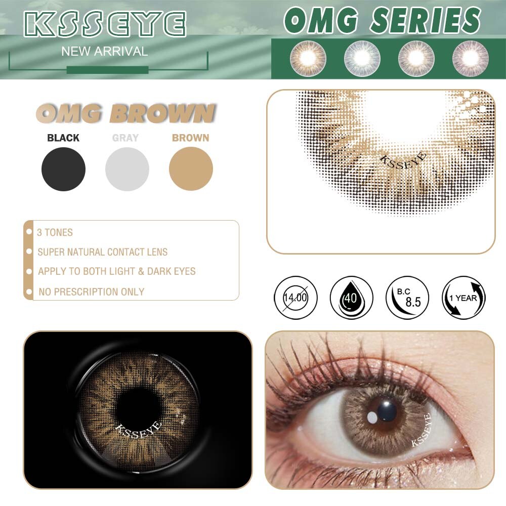 Ksseye 1Pair(2pcs) Taylor OMG Bigbarbie Natural Soft Color Contact lenses For Eyes Contact lens Beautiful Pupil Cosmetic lens