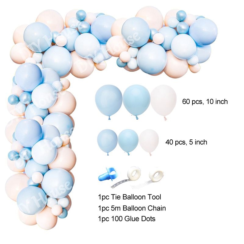 1set Macaron Balloon Arch Grey Pink Balloon Rose Gold Confetti Wedding Party Decoration Baby Shower Gender Reveal Supplies