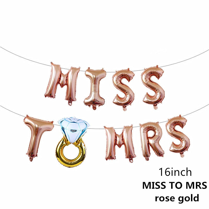 2020 Wedding Decoration Love Balloon Bride To Be Mr Mrs Wedding Balloon Baby Shower Table Decor Bachelorette Party Supplies