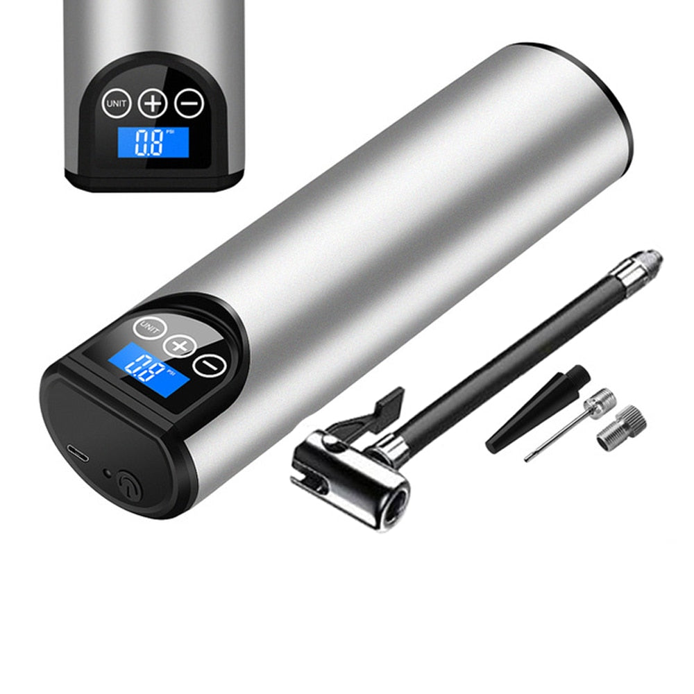 12V 150PSI Rechargeable Air Pump Tire Inflator Cordless Portable Compressor Digital Car Tyre Pump for Car Bicycle Tires Balls