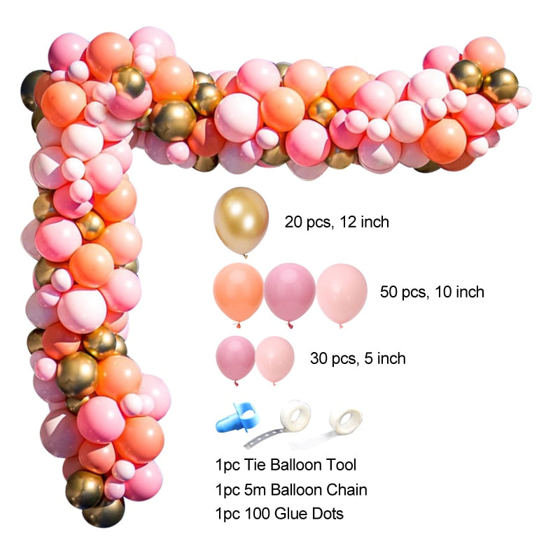 1set Macaron Balloon Arch Grey Pink Balloon Rose Gold Confetti Wedding Party Decoration Baby Shower Gender Reveal Supplies