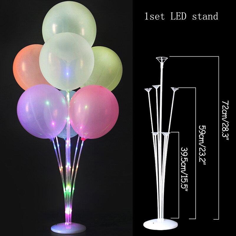 1set 7/10 Tubes Balloon Stand Holder Column Balloons Arch Stick Happy Birthday Ballon Kids Baby Shower Wedding Party Decoration