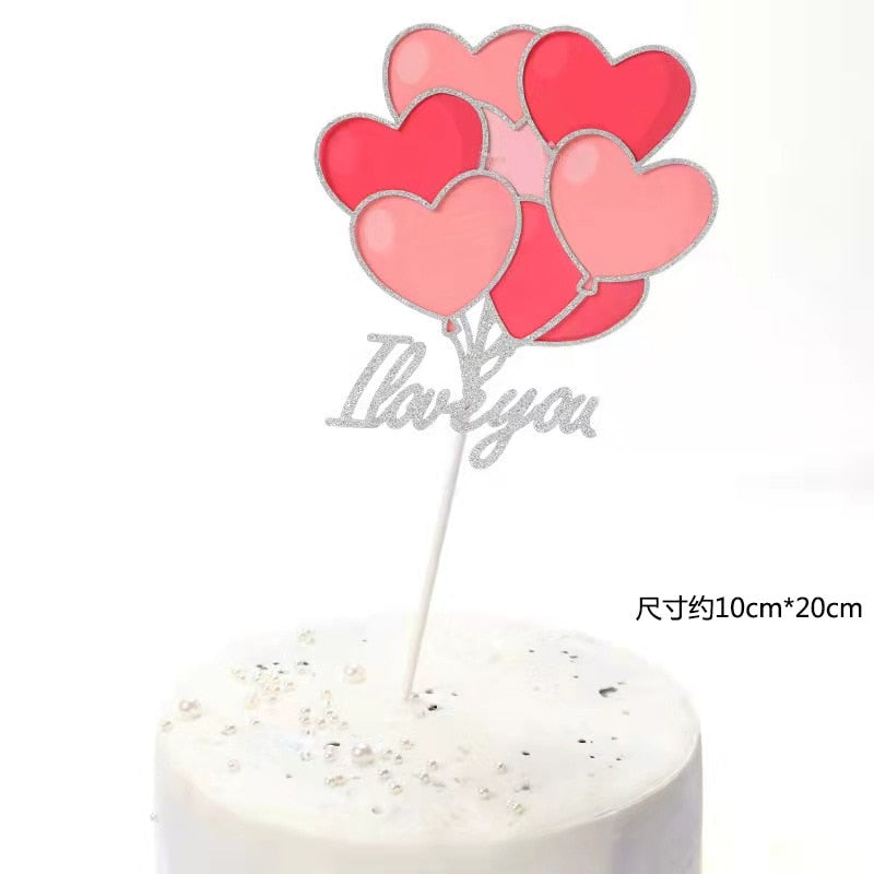 MMQWEC 1pc Red Love Balloons Love Foil Letters Balloon I Love You Heart Baloon Valentine's Day Marriage Wedding Party Decoration