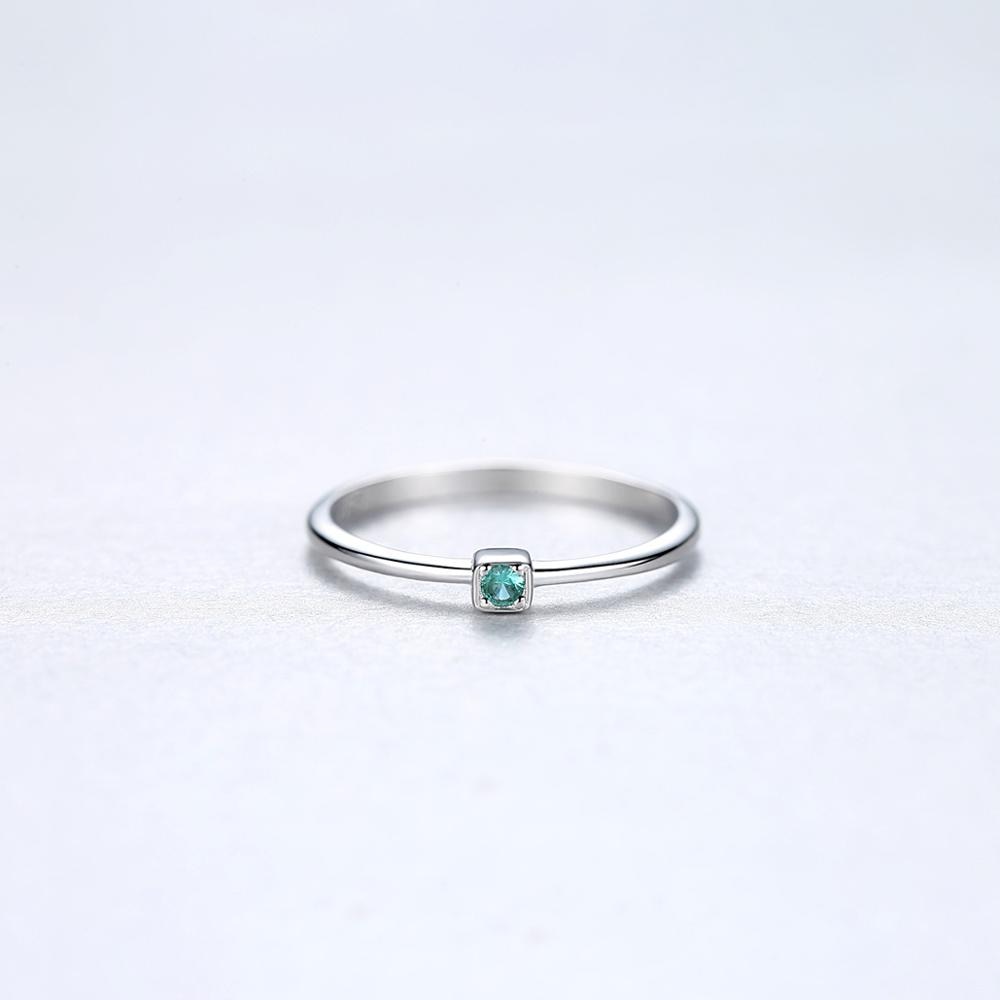 PAG&MAG Created Emerald VVS Bague Rings 925 Sterling Silver Stackable Ring For Women Green Gemstone joyas de plata 925 mujer
