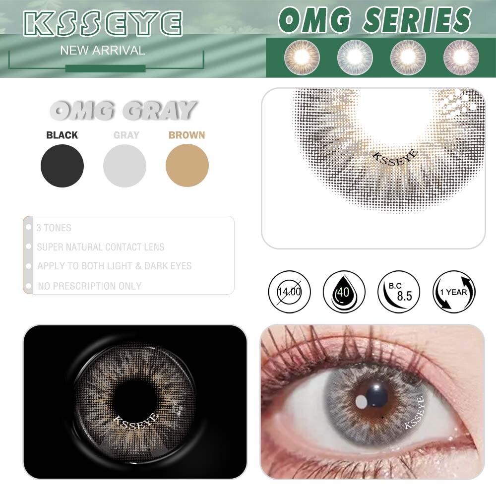 Ksseye 1Pair(2pcs) Taylor OMG Bigbarbie Natural Soft Color Contact lenses For Eyes Contact lens Beautiful Pupil Cosmetic lens