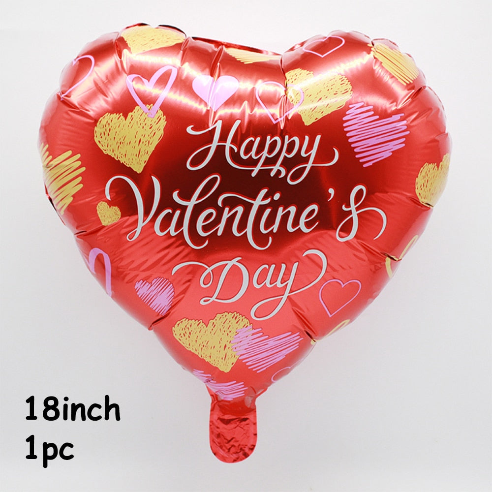 MMQWEC 1pc Red Love Balloons Love Foil Letters Balloon I Love You Heart Baloon Valentine's Day Marriage Wedding Party Decoration