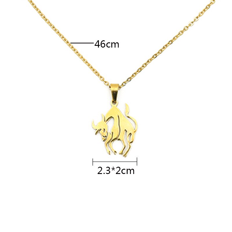 Women's 12 Horoscope Zodiac Sign Gold Silver Color Pendant Necklace Aries Leo Wholesale Dropshipping 12 Constellations Jewelry