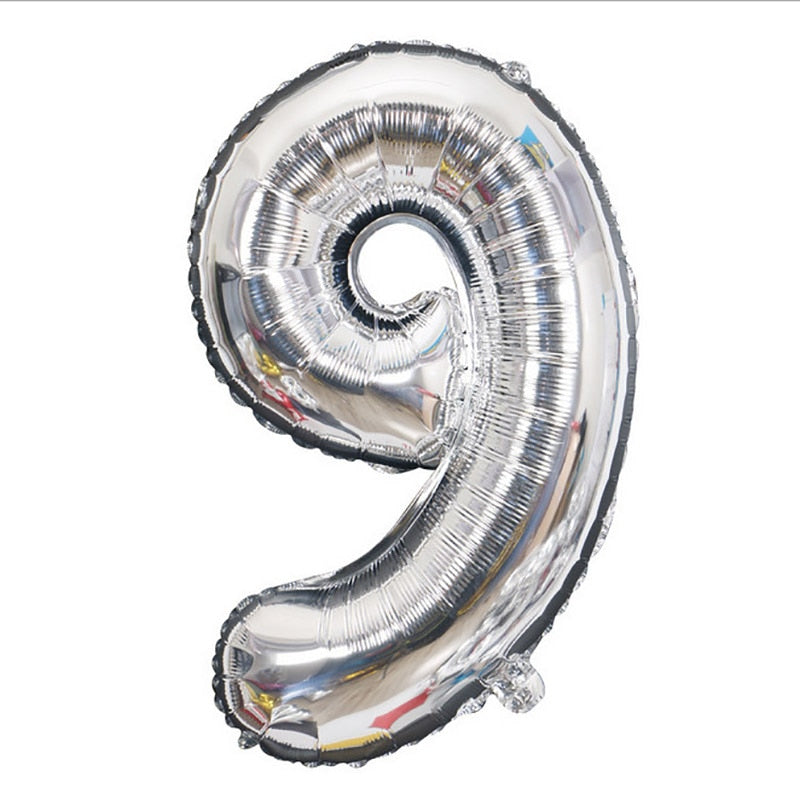 Gold Silver Metal Latex Balloons 18 30 40 50 60 70 Years Number Happy Birthday Anniversary Party Decor Adult Foil Balloon Gift