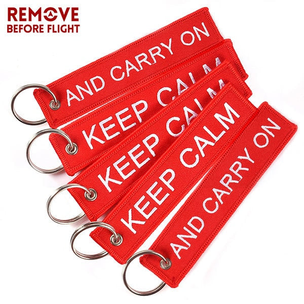5PCS Remove Before Flight Car Key Chain Red Embroidery Aviation Gifts Keyring Key Tag Holder for Motorcycles Keychain chaveiro