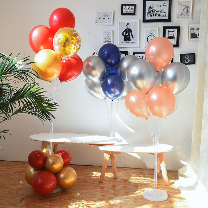1set 7/10 Tubes Balloon Stand Holder Column Balloons Arch Stick Happy Birthday Ballon Kids Baby Shower Wedding Party Decoration