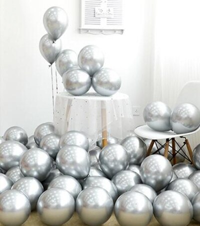 Wholesale 50pcs Chrome Gold Balloon Flashing Metal Balloon Thick Pearly Metal Wedding Decoration Metallic Balloons 10inch 1.8g