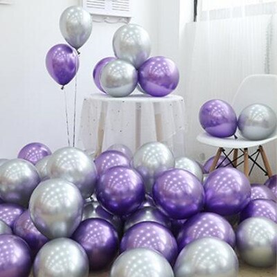 Wholesale 50pcs Chrome Gold Balloon Flashing Metal Balloon Thick Pearly Metal Wedding Decoration Metallic Balloons 10inch 1.8g