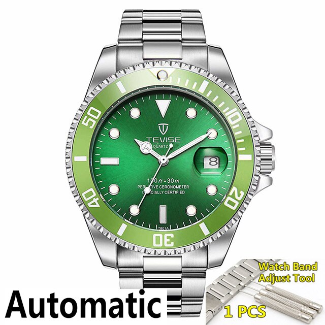 New Famous Brand TEVISE Automatic Mechanical Man Watches Business Men's Stailness Steel Wristwatch Luxury Watch Men Reloj Hombre
