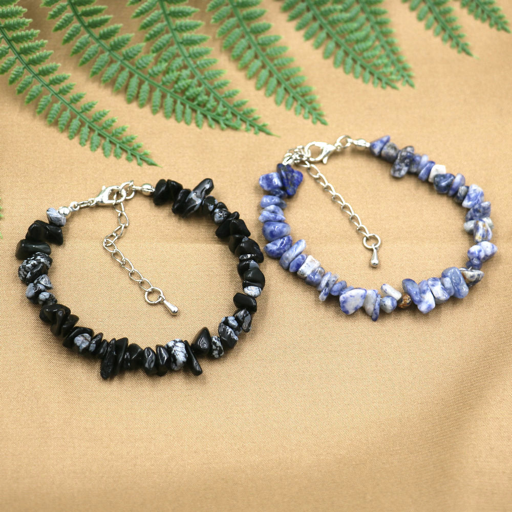 35 Styles Natural Chip Stone Women Bracelet Tiger Eye Lapis Lazuli Labradorite Beads Bracelets For Women Healing Energy Bracelet