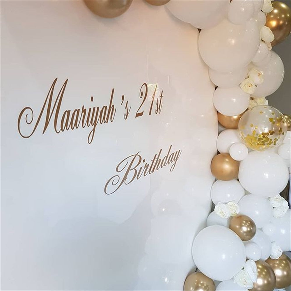 98 pcs White Balloons Garland Arch Kit Confetti Metallic Gold Pastel Latex Balloon Baby Shower Birthday Graduation Party Decor