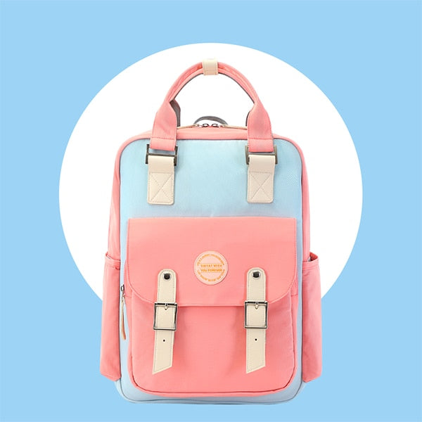 TINYAT Women's school laptop backpack Youth Donut backpacks High School Bag for teenage girl backpack Kids Book Bag Mochila