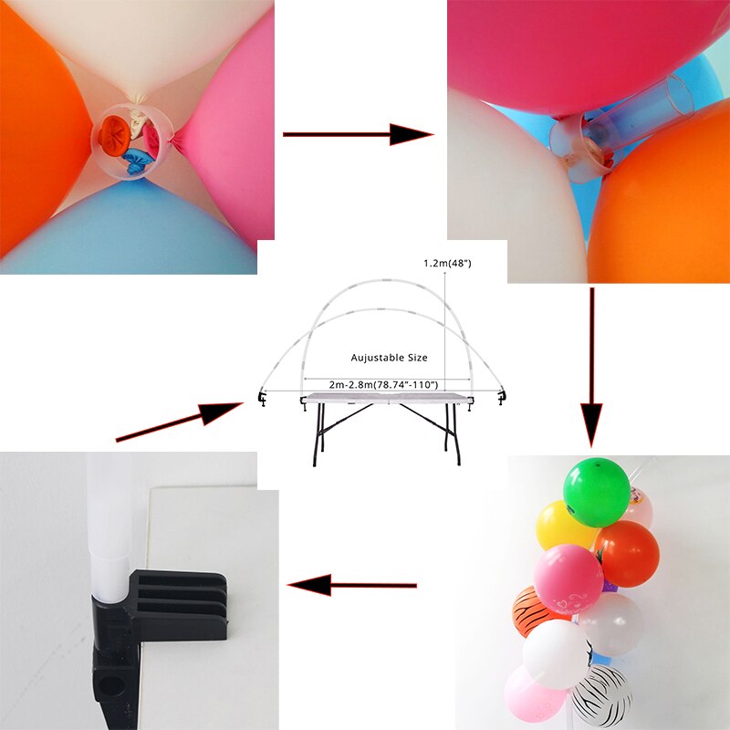 Balloon Arch Adjustable Balloon Arch Stand Kit for Birthday Decorations Baby Shower Balloons Accessories Wedding Decor Globos