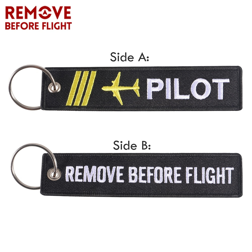 5PCS Remove Before Flight Car Key Chain Red Embroidery Aviation Gifts Keyring Key Tag Holder for Motorcycles Keychain chaveiro