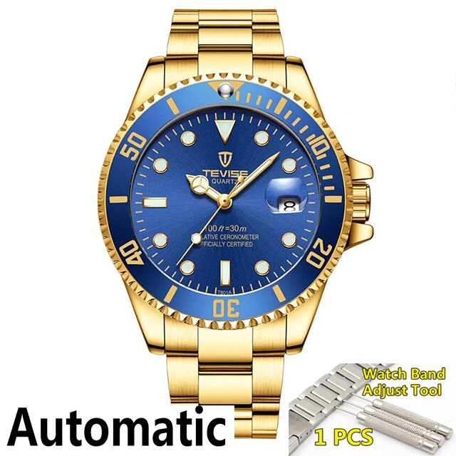 New Famous Brand TEVISE Automatic Mechanical Man Watches Business Men's Stailness Steel Wristwatch Luxury Watch Men Reloj Hombre