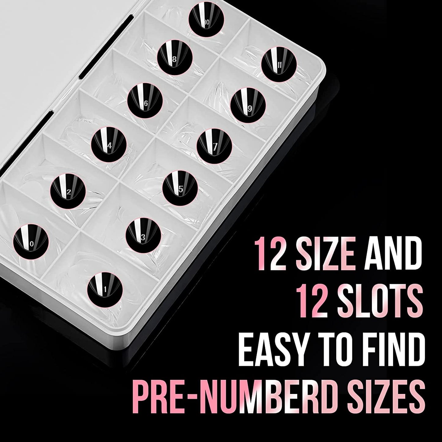 Makartt Soft Gel Full Cover Tips Kit for Soak Off Nail Extensions, 500 Pcs Clear Medium Almond Gelly Tips False Press on Nails